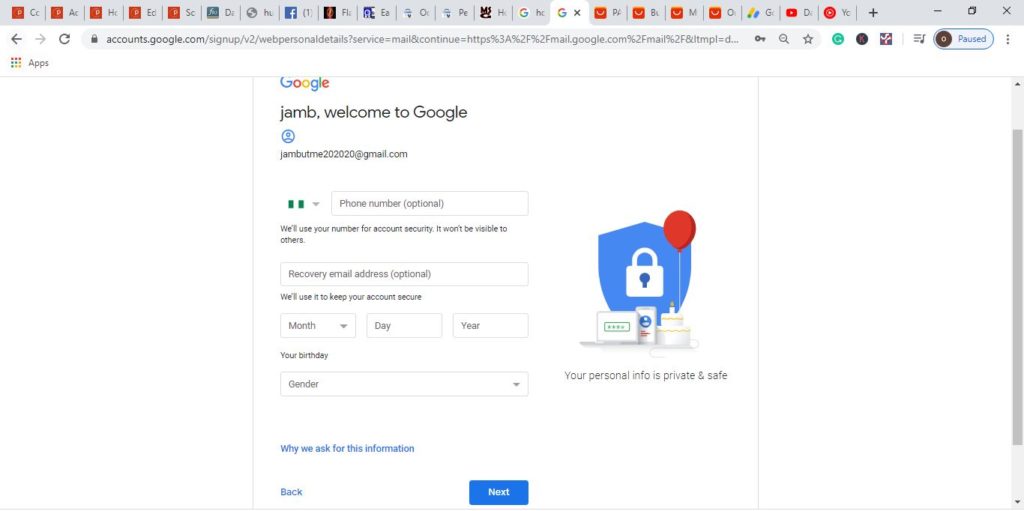 How to create an email/gmail account for jamb profile - PrettylifeStylez