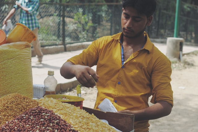 man in market